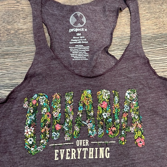 Project X Women's 'Ohana Over Everything' Flowy Tank - Picture 2 of 5